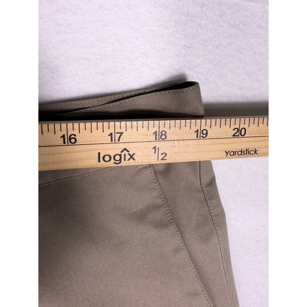 Adidas Golf Pants Mens 38x30 Khaki Tan Climalite Flat Front Performance Trousers